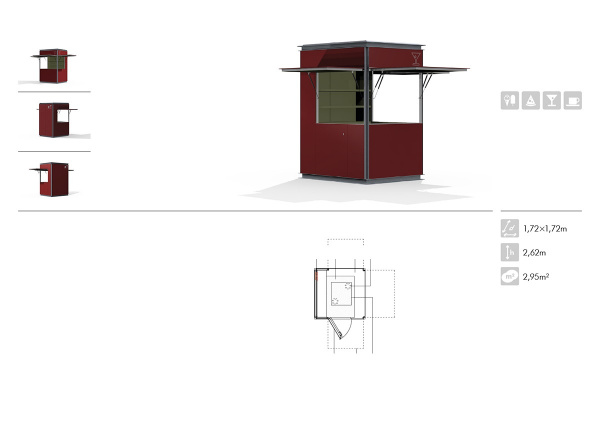 Киоск для торговли 1,72х1,72